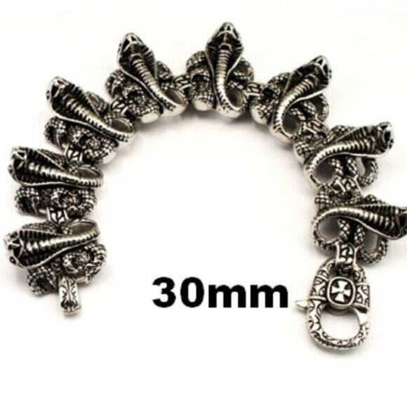 Stainless steel‎ cobra bracelet